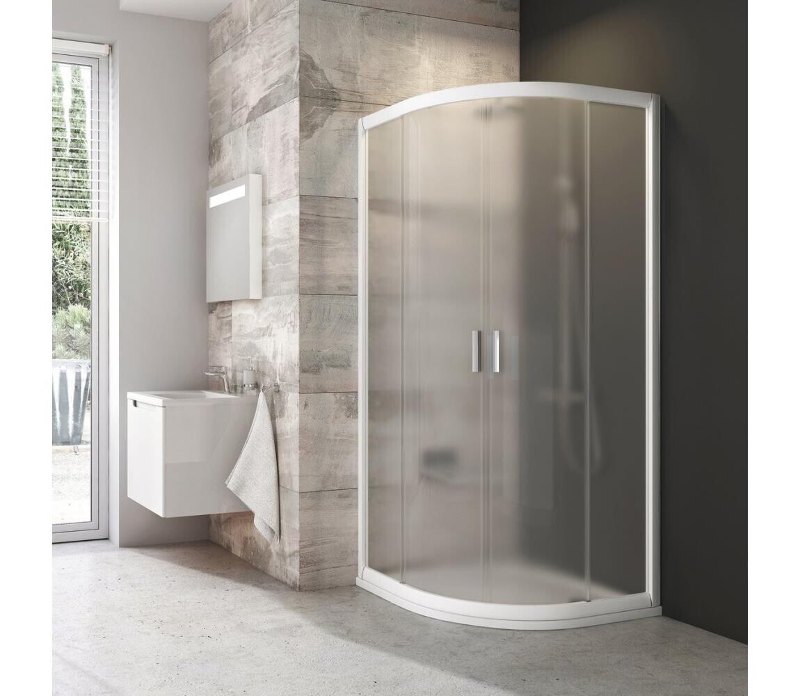 Ravak 3B270100ZG - Sprchový kout čtyřdílný čtvrtkruhový BLIX 90x90 cm bílá 3B270100ZG