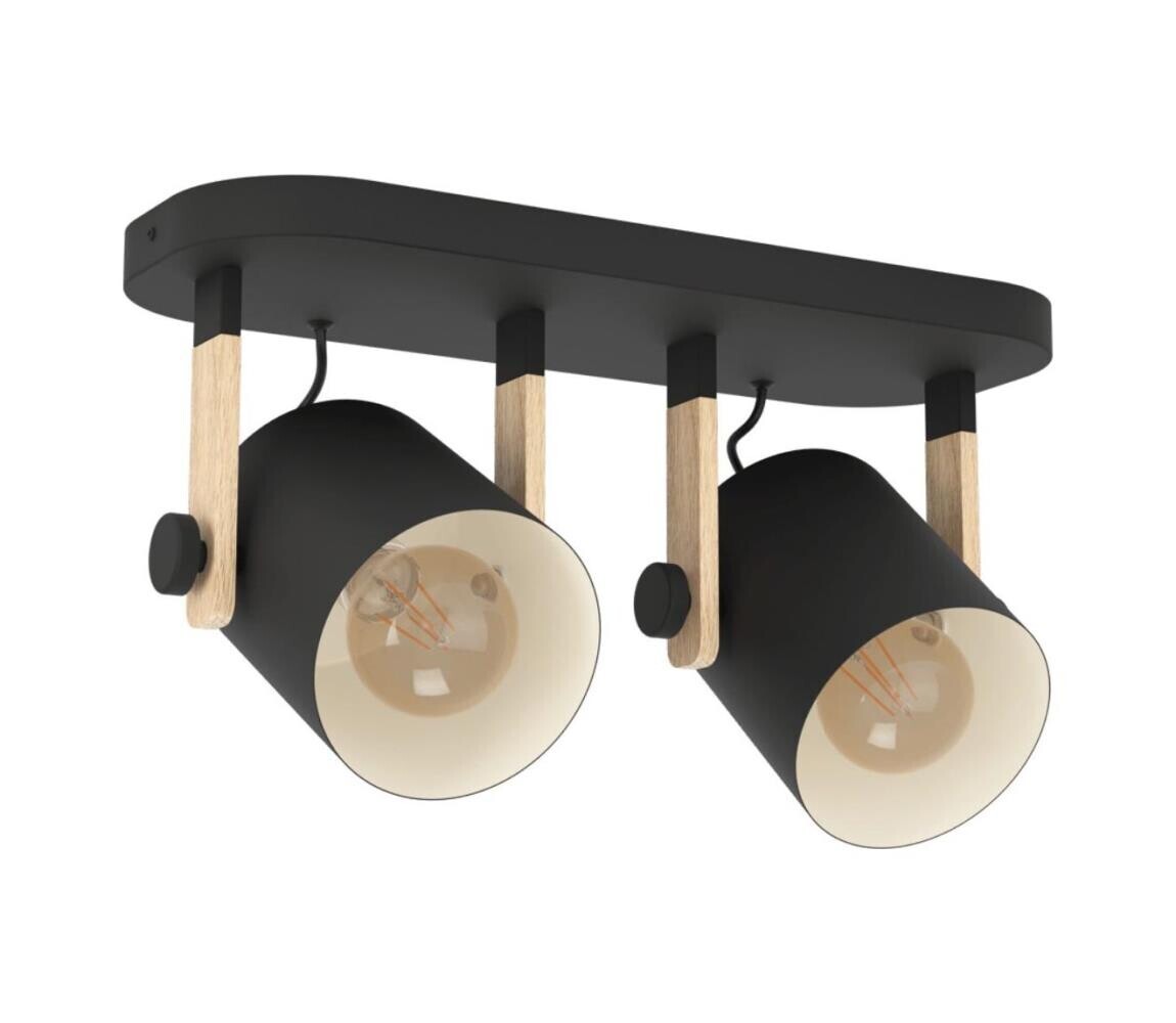 Eglo 43557 - Bodové svítidlo HORNWOOD 2xE27/28W/230V černá 43557