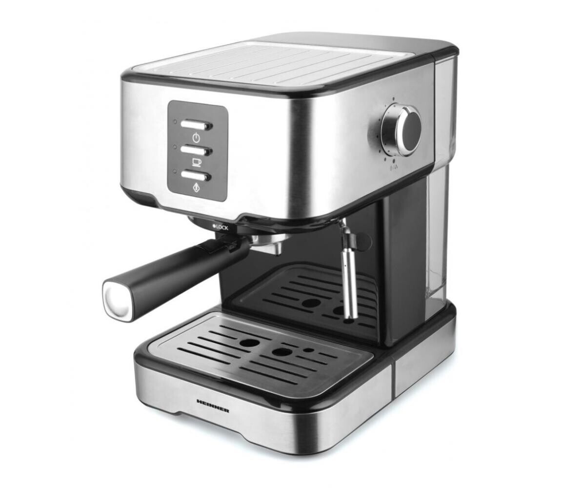Heinner HEM-850IXBK - Pákový kávovar espresso 850W/230V nerez/černá HEM-850IXBK
