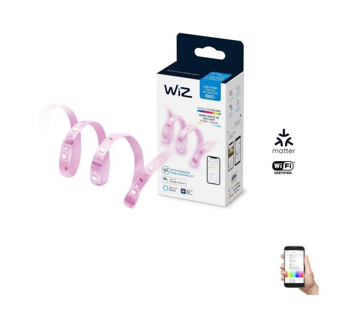 WiZ - LED RGBW Rozšiřovací stmívatelný pásek 1m LED/11W/12V 2700-6500K Wi-Fi 8719514261082