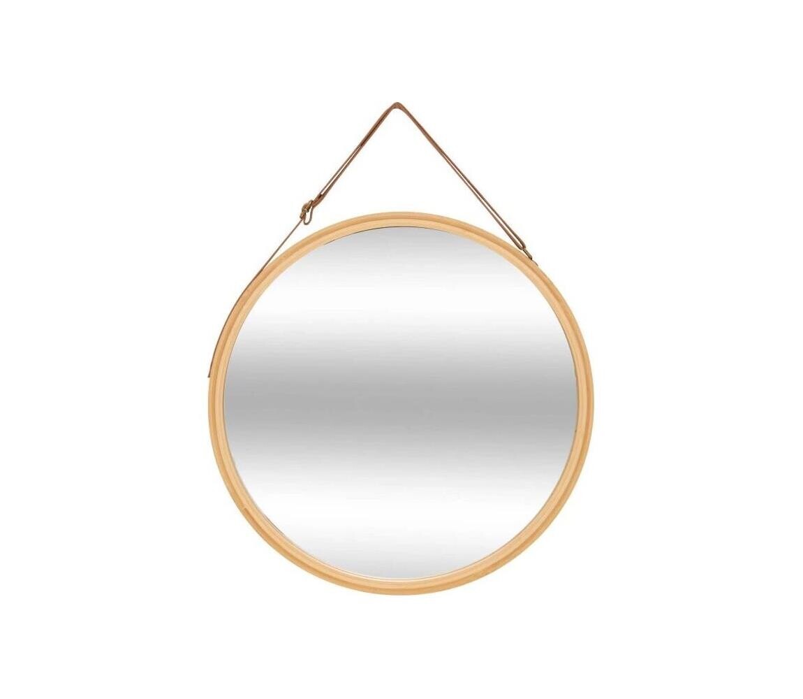5five - Nástěnné zrcadlo LOBEE pr. 38 cm bambus 213300