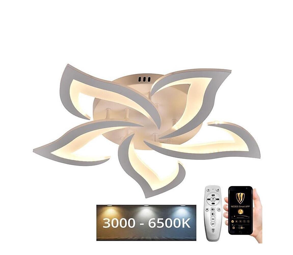 LED Stmívatelný přisazený lustr LED/55W/230V 3000-6500K + DO J3318/W