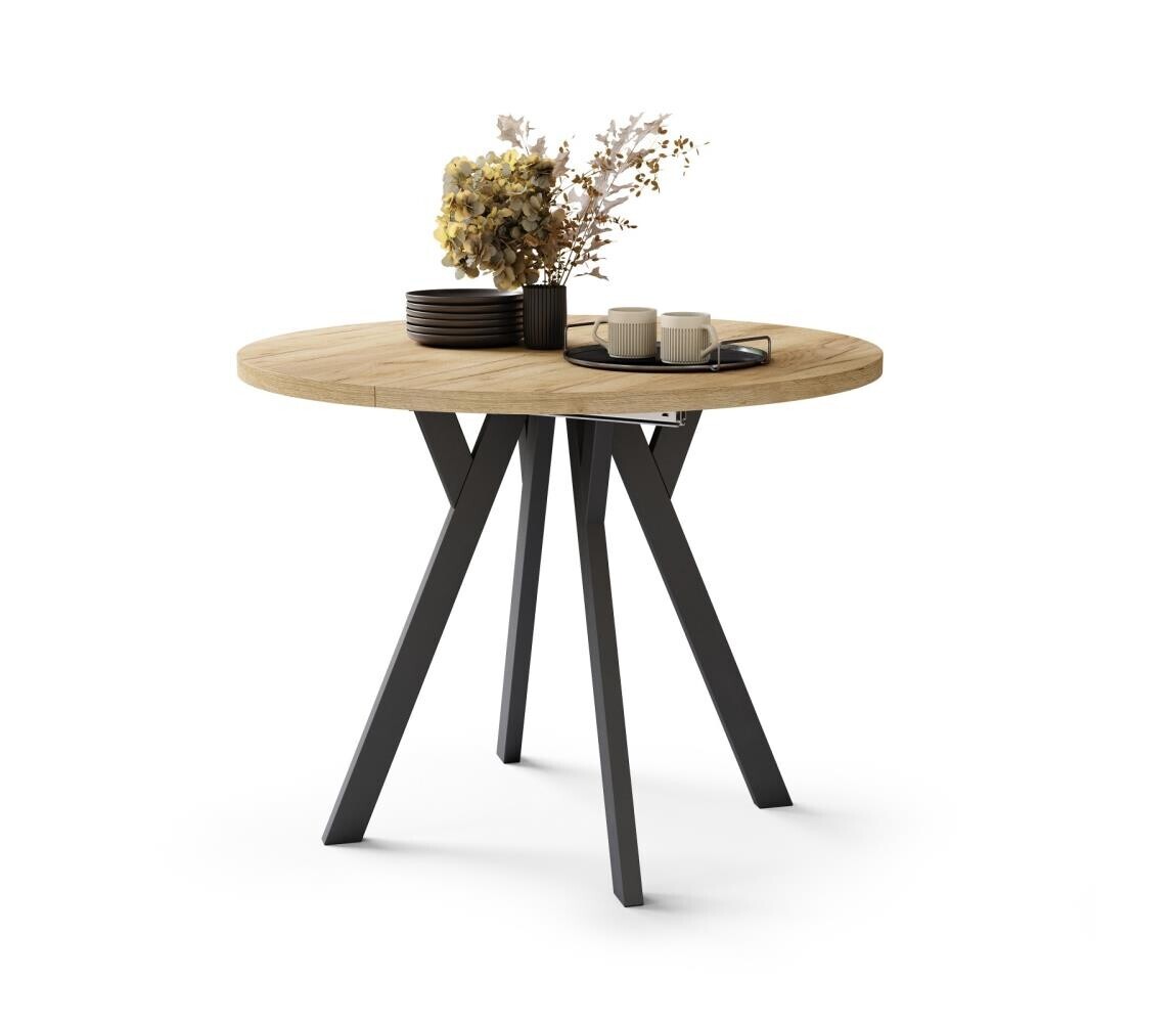 Rozkládací jídelní stůl ARTUR dub craft/černá 5903631916687