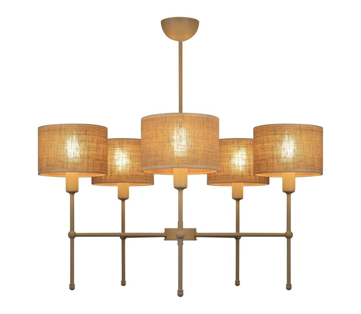 Lustr na tyči MADELA 5xE14/40W/230V juta/béžová 0247