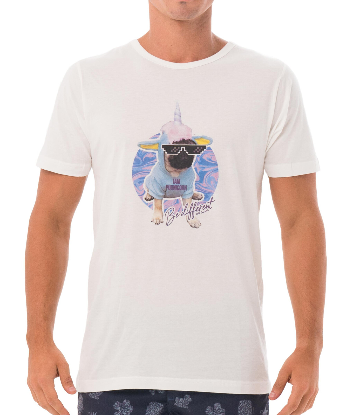 Pánské tričko 69SLAM PUGNICORN WHITE (MTRPCN-WH) L