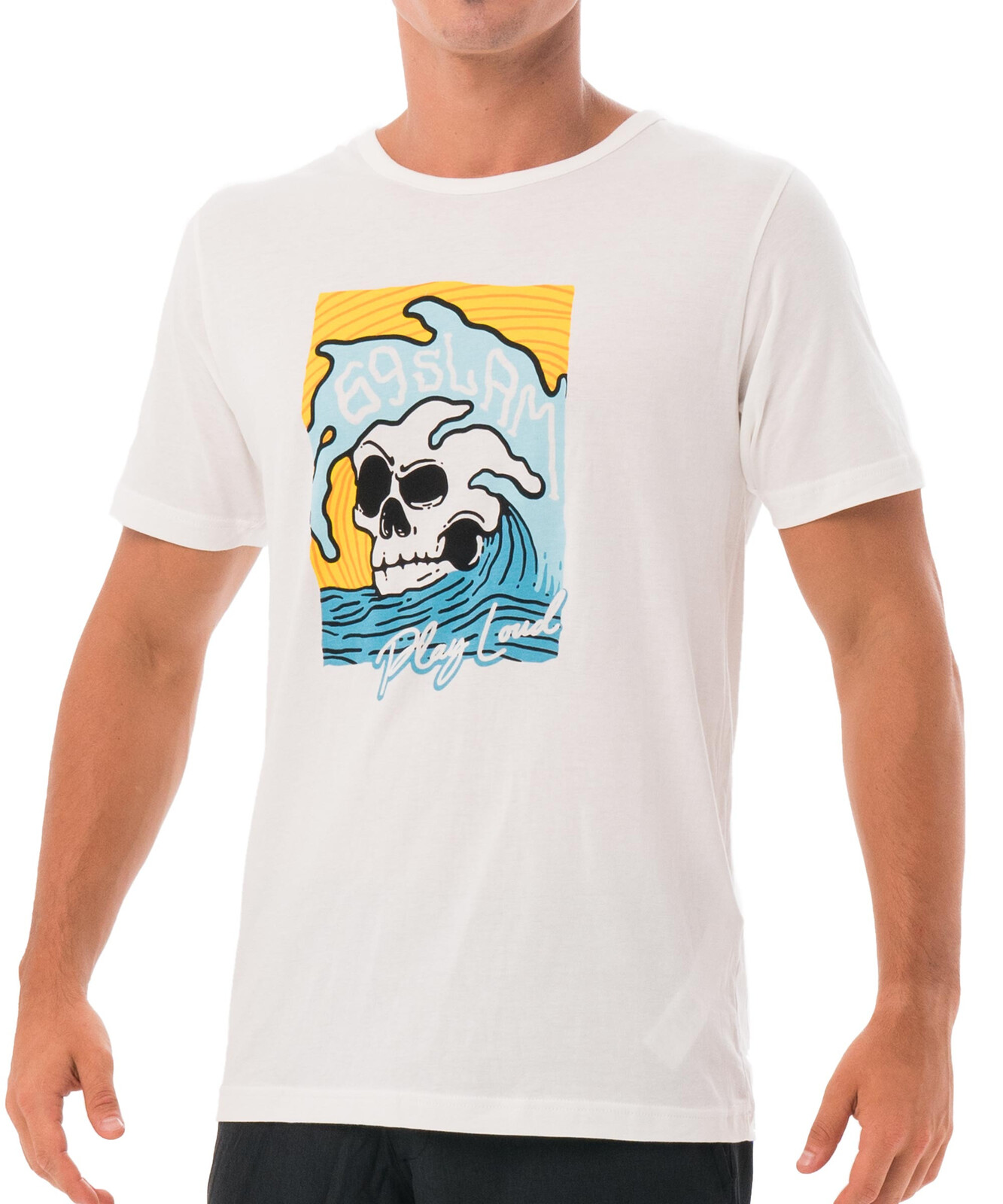 Pánské tričko 69SLAM SKULL ISLE WHITE (MTGUSE-WH) S