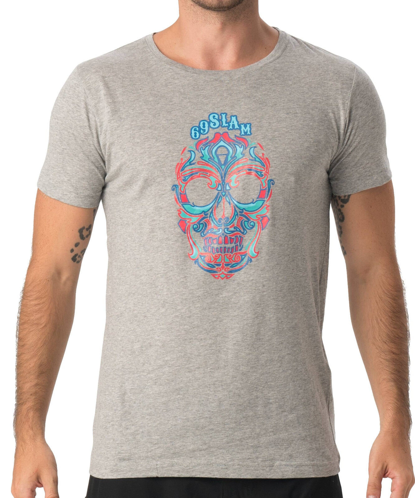 Pánské tričko 69SLAM SKULLNAMENT GREY (MTGSKN-GY) S