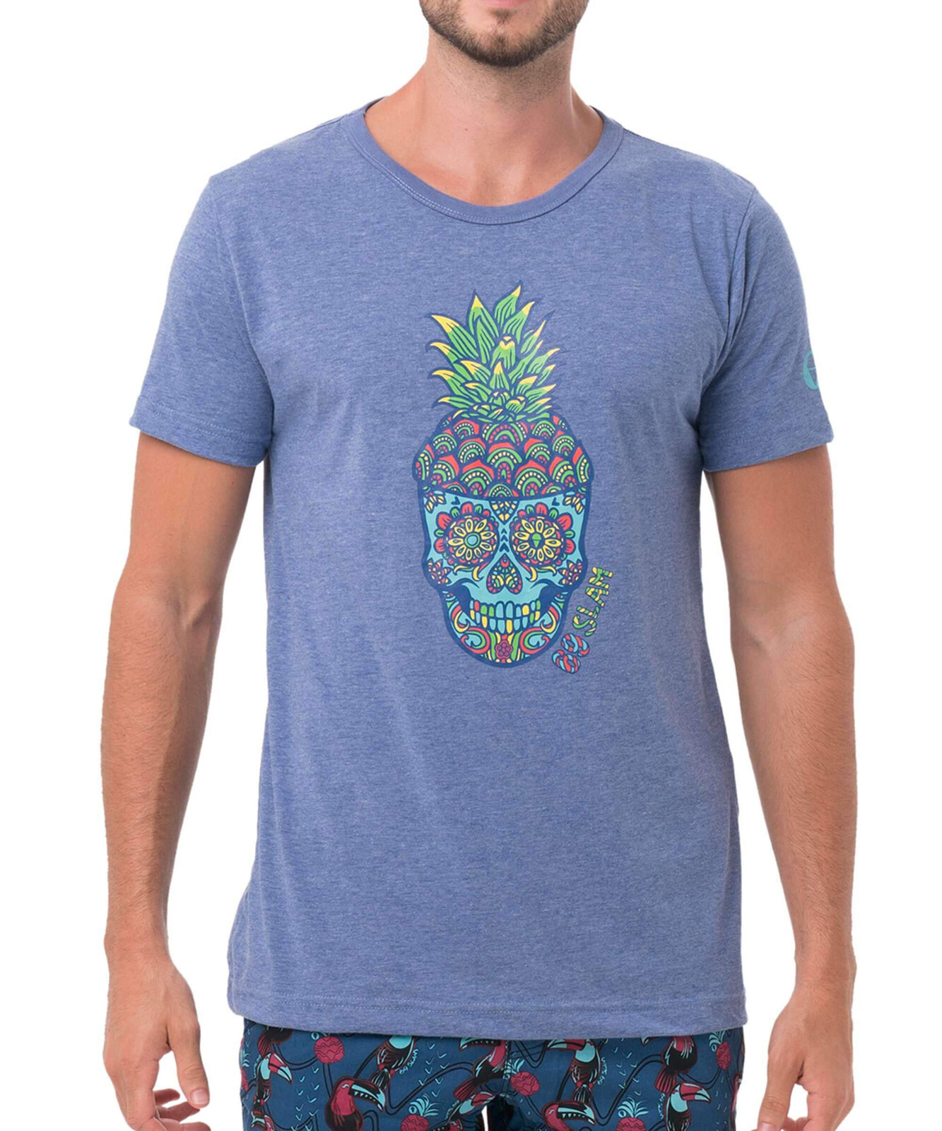 Pánské tričko 69SLAM PINE SKULL BLUE (MTGPLL-BN) S