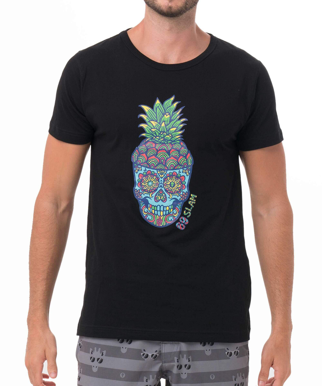 Pánské tričko 69SLAM PINE SKULL BLACK (MTGPLL-BK) S