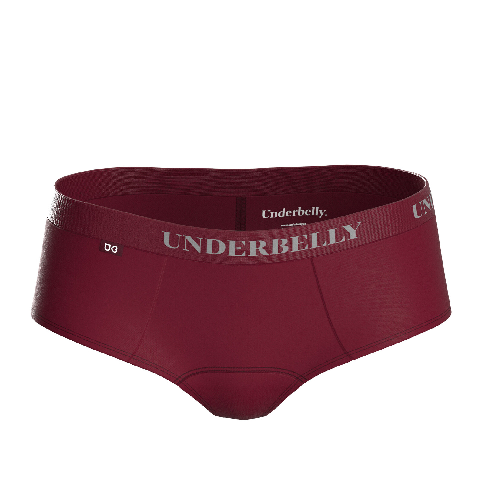 Menstruační kalhotky Underbelly Lowee červené (LOWEE-BO-BO-1-PAD) S