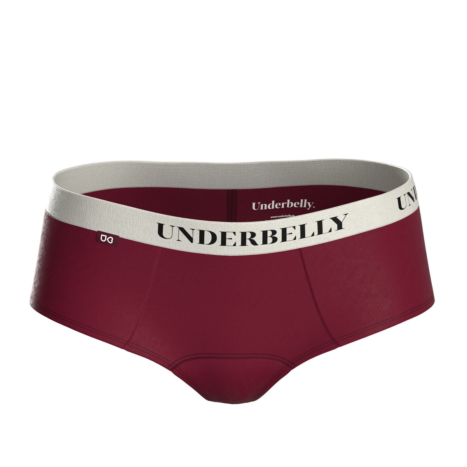 Menstruační kalhotky Underbelly Lowee červené (LOWEE-BO-BI-1-PAD) S