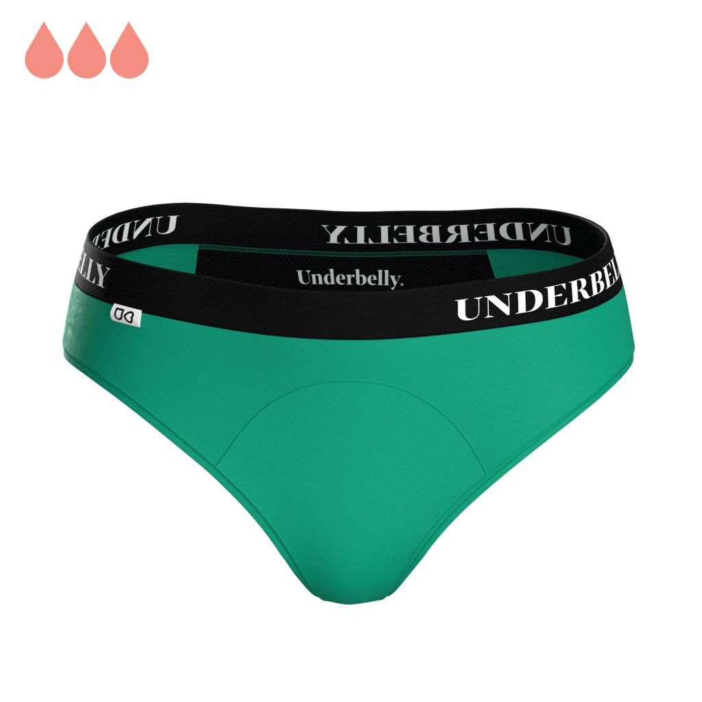 Menstruační kalhotky Underbelly Univers Micromodal zelené (UNIVERS-ZE-CE-3-MM) S