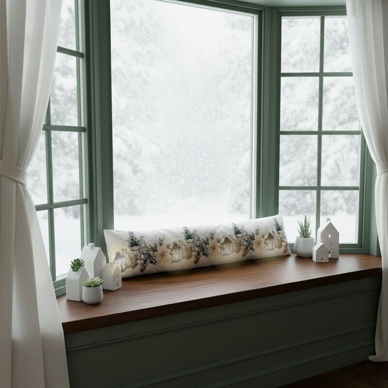 Okenní vánoční svíticí dekorace, Vánoční hvězda a trpaslík