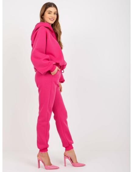 Fuchsiový dámský teplákový komplet basic s kalhotami