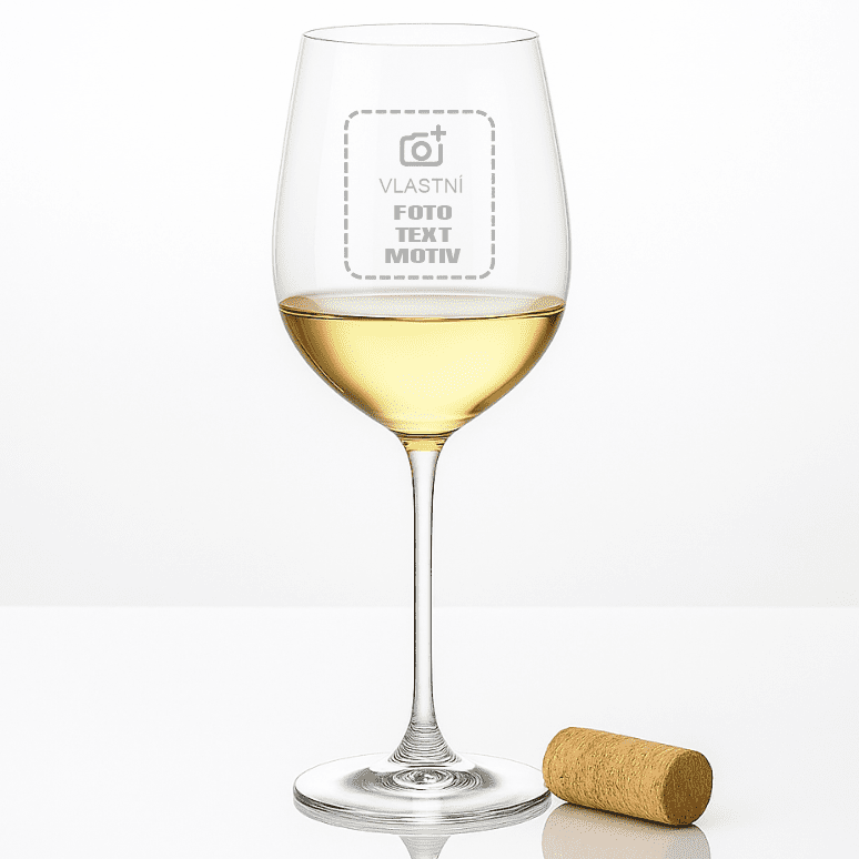 Dekorant Sklenice na bílé víno Uria s vlastním motivem 480 ml 1KS