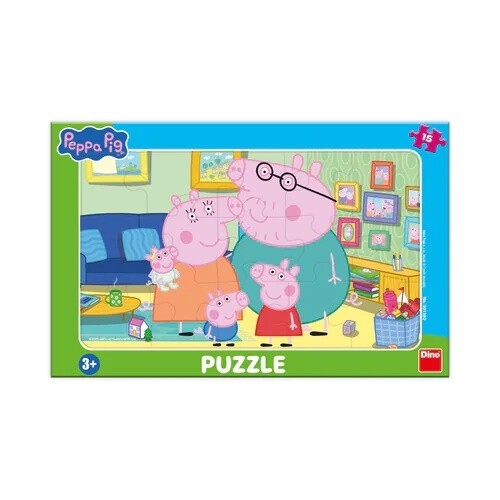 PEPPA PIG V OBÝVACÍM POKOJI 15 deskové Puzzle | Neuveden