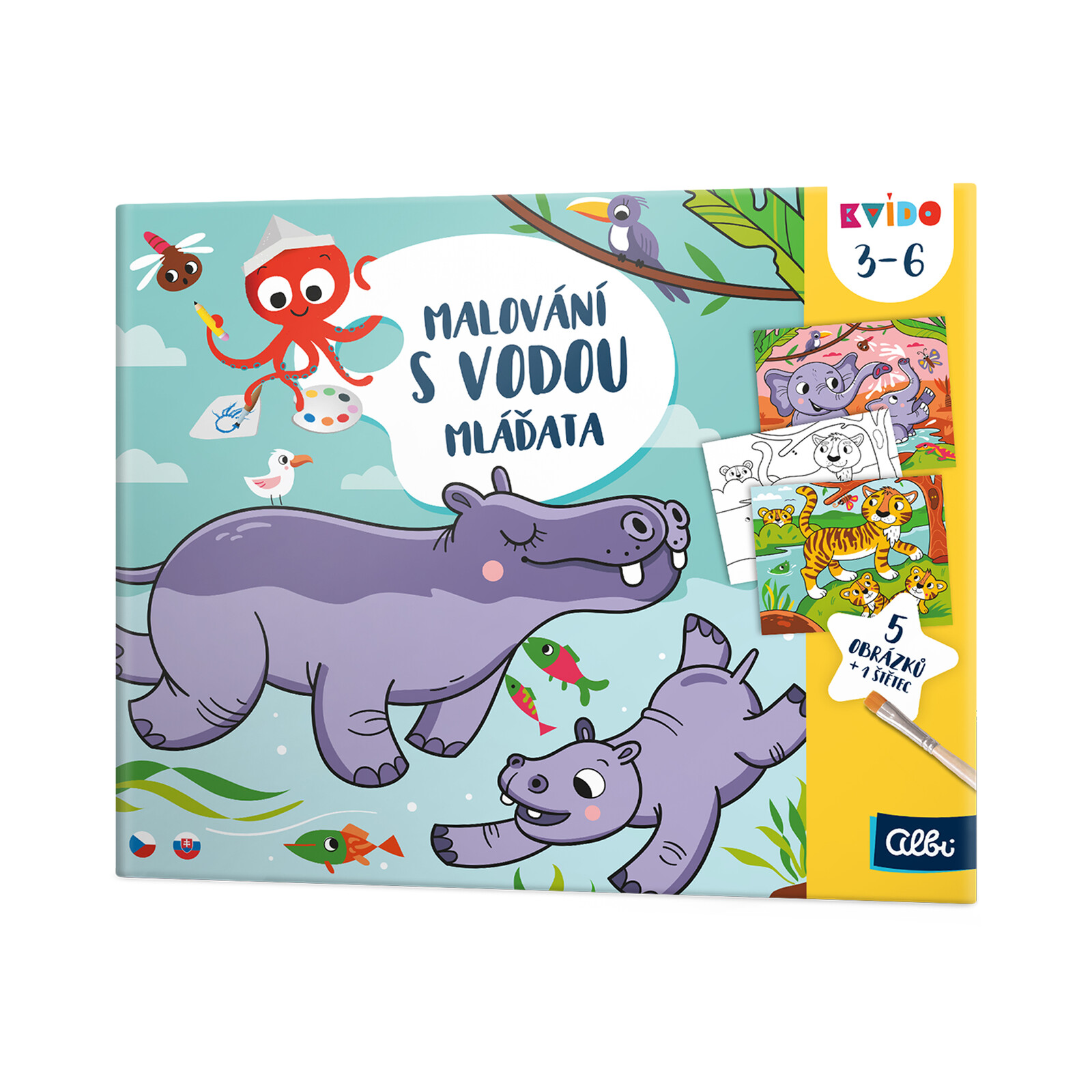 Malování s vodou: Mláďata - Kvído Albi