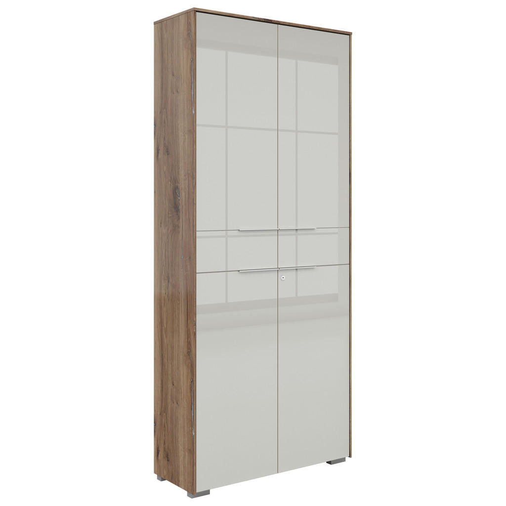 Voleo SKŘÍŇ NA ŠANONY, světle šedá, tmavý dub, 81/199/37 cm