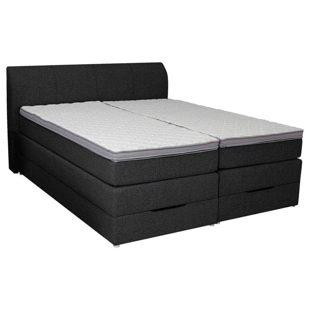 Carryhome POSTEL BOXSPRING, 180/200 cm, antracitová