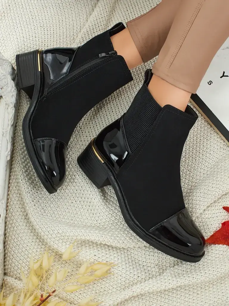 Resti Athena Women's Ankle Boots Black Leather Elegant for Autumn