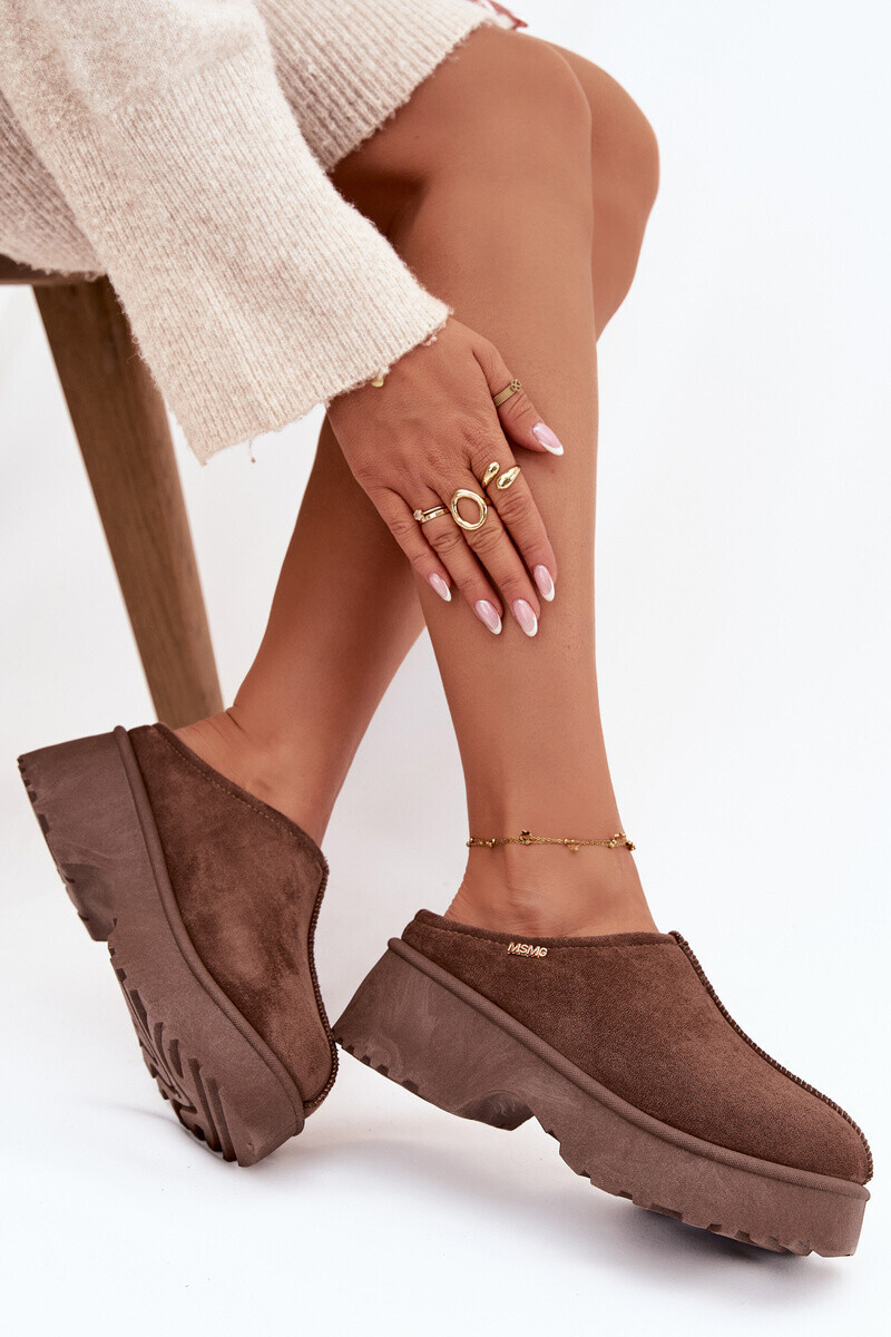 Boto Dámské nízké sněhule na platformě hnědé Yrenna