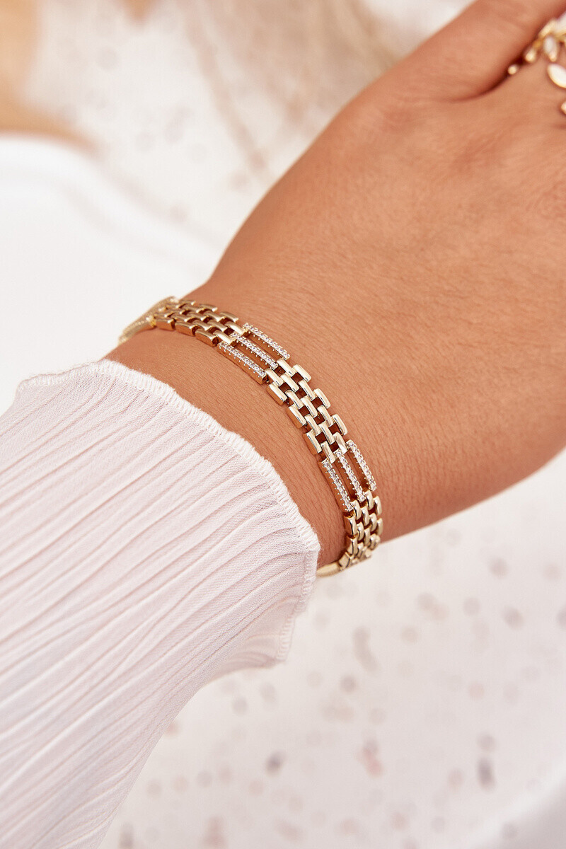 Boto Dámský náramek ze chirurgické oceli s křišťály zlatý