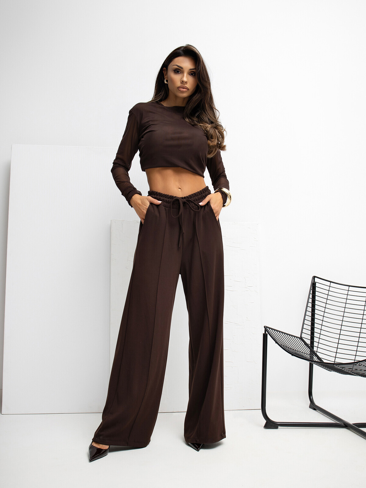 Sweatpants-RV-DR-A1061.80-dark brown