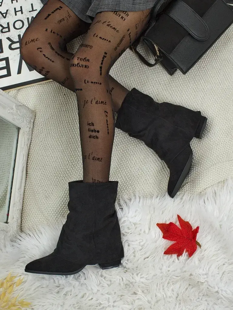 Resti Luna Women's Ankle Boots Black Suede Elegant for Autumn