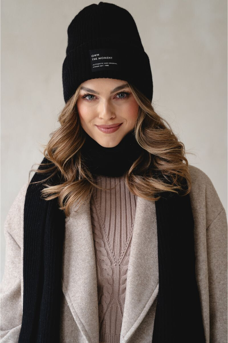Ander PURO BLACK Cashmere Hat 58 (Adult Size)