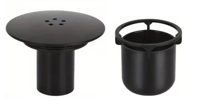 Eco produkty Náhradní kryt sprchového sifonu s kalíškem, černá