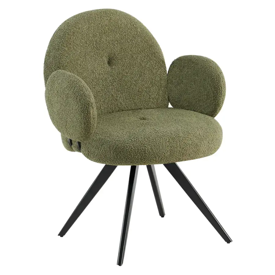 Tempo Kondela Otočná židle VASALA - zelená/černá