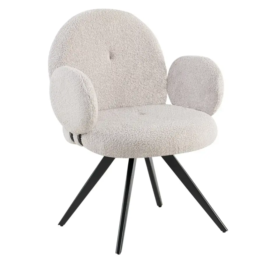 Tempo Kondela Otočná židle VASALA - světle šedá/černá