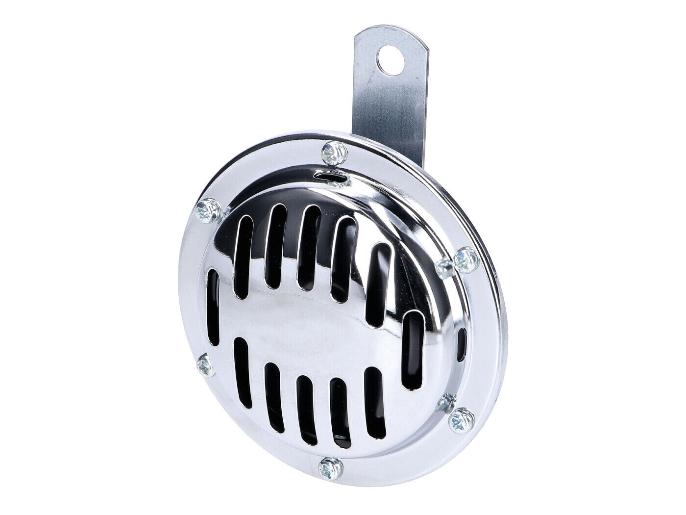 Diverse / Import Klakson 6V stejnosměrný proud 100 mm nerezová ocel pro Maico, DKW, NSU, Miele, Horex, Zündapp, BMW, EMW, MZ RT125/1, RT125/2, RT125/3, Hercules, NSU Fox, Konsul, Lux, Max, Superlux, Horex Regina, Rebell, Imperator