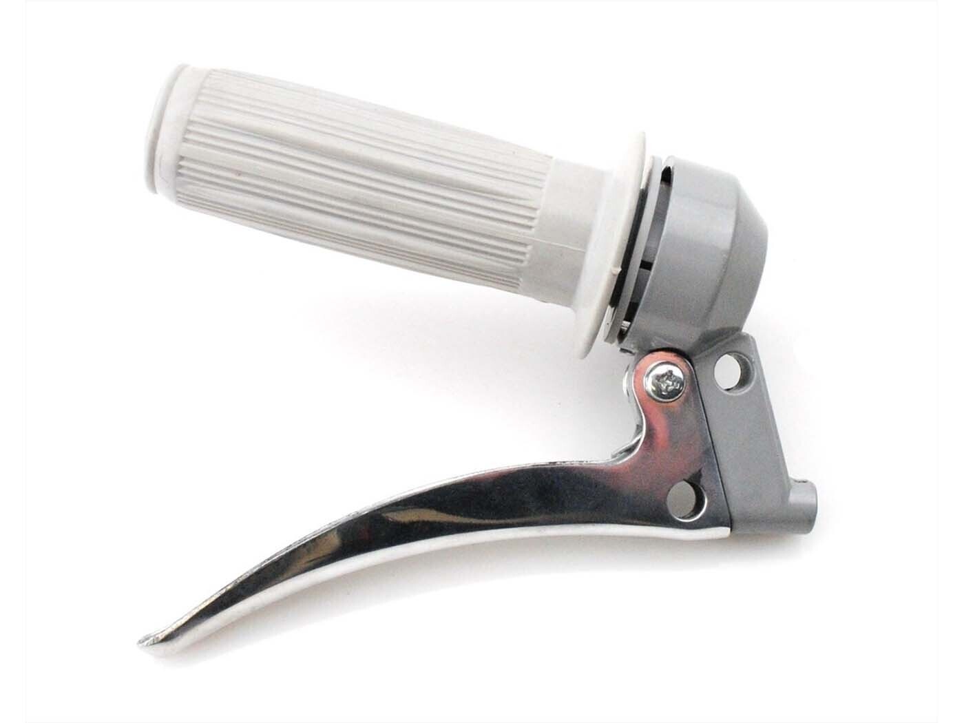 Diverse / Import Plynová rukojeť, hliník, šedá, 22 mm, 105 mm, pro Zündapp, Kreidler, Hercules, Puch, DKW, KTM, Moped, Moped, Mokick