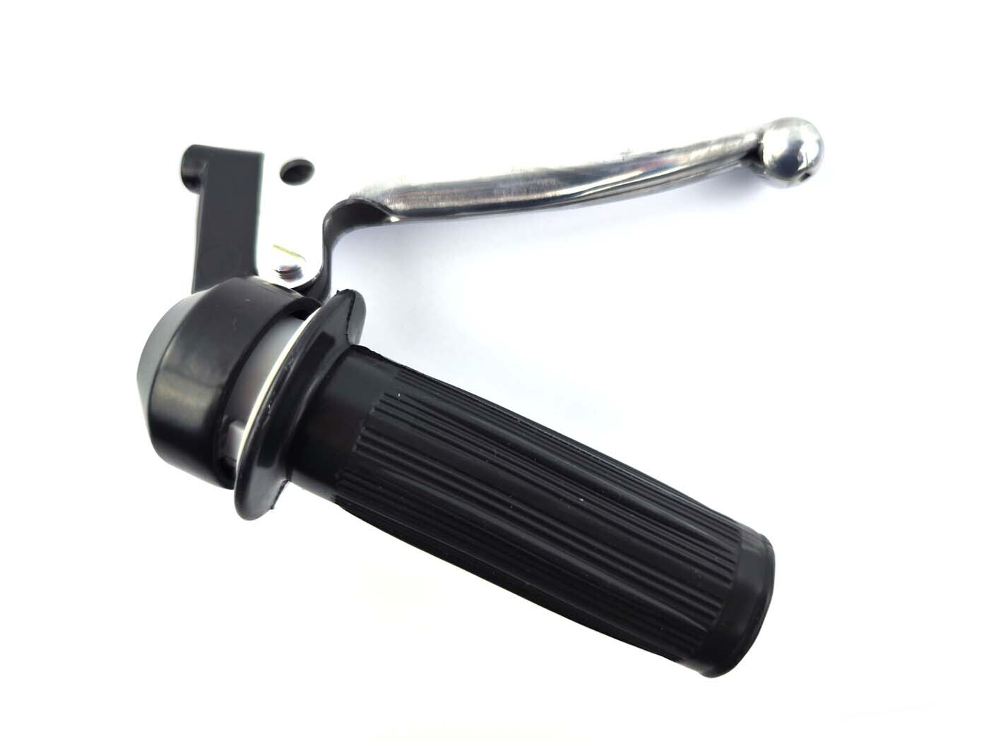 Diverse / Import Rukojeť plynu, černá rýhovaná gumová rukojeť, hliníková páčka spojky s kulovým koncem, 22 mm 105 mm, pro Zündapp, Kreidler, Hercules, Puch, DKW, KTM, moped, moped, mokick