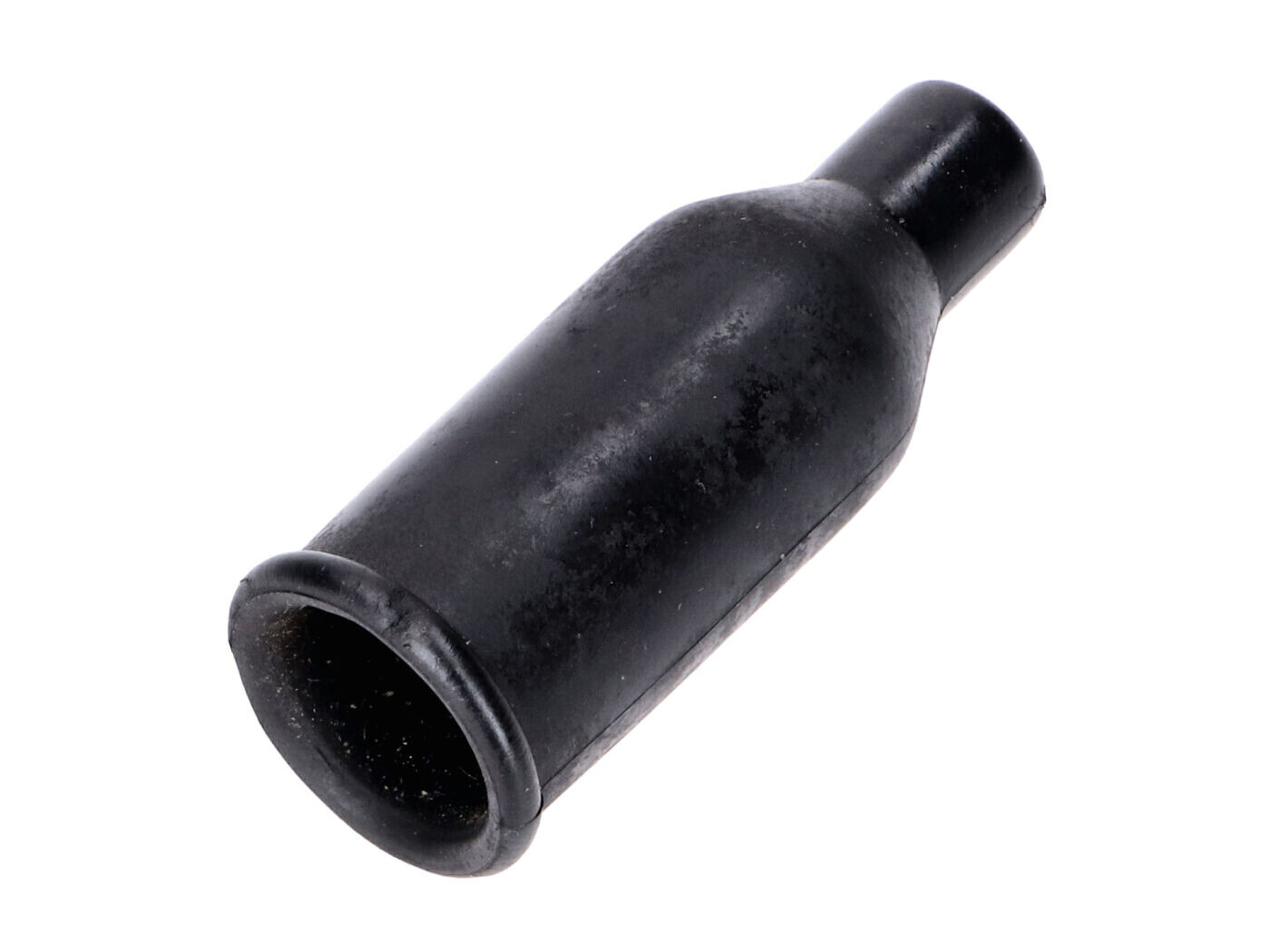 Diverse / Import Gumový zapalovací kabel, vnitřní průměr 15 mm, vnější průměr bez lemu 18 mm, s lemem 19,5 mm, celková šířka 49 mm, otvor pro kabel 5 mm, pro Zündapp, Kreidler, Opel, VW, Ford, DKW, NSU