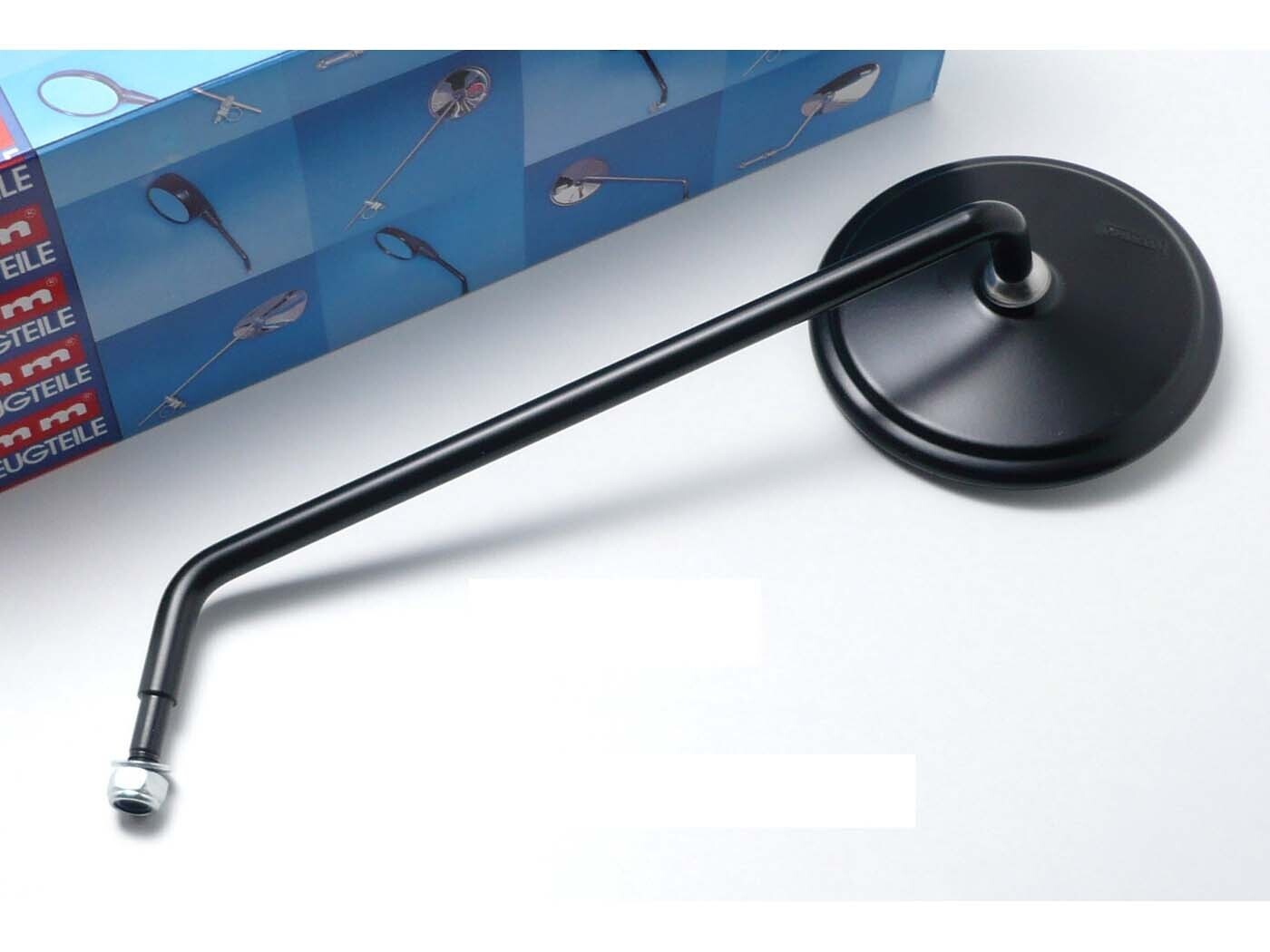 Zrcátko Bumm levé, matná černá, M8 x 15 mm, pro Zündapp CS, CX, Hercules K 50 Ultra, MK, Super