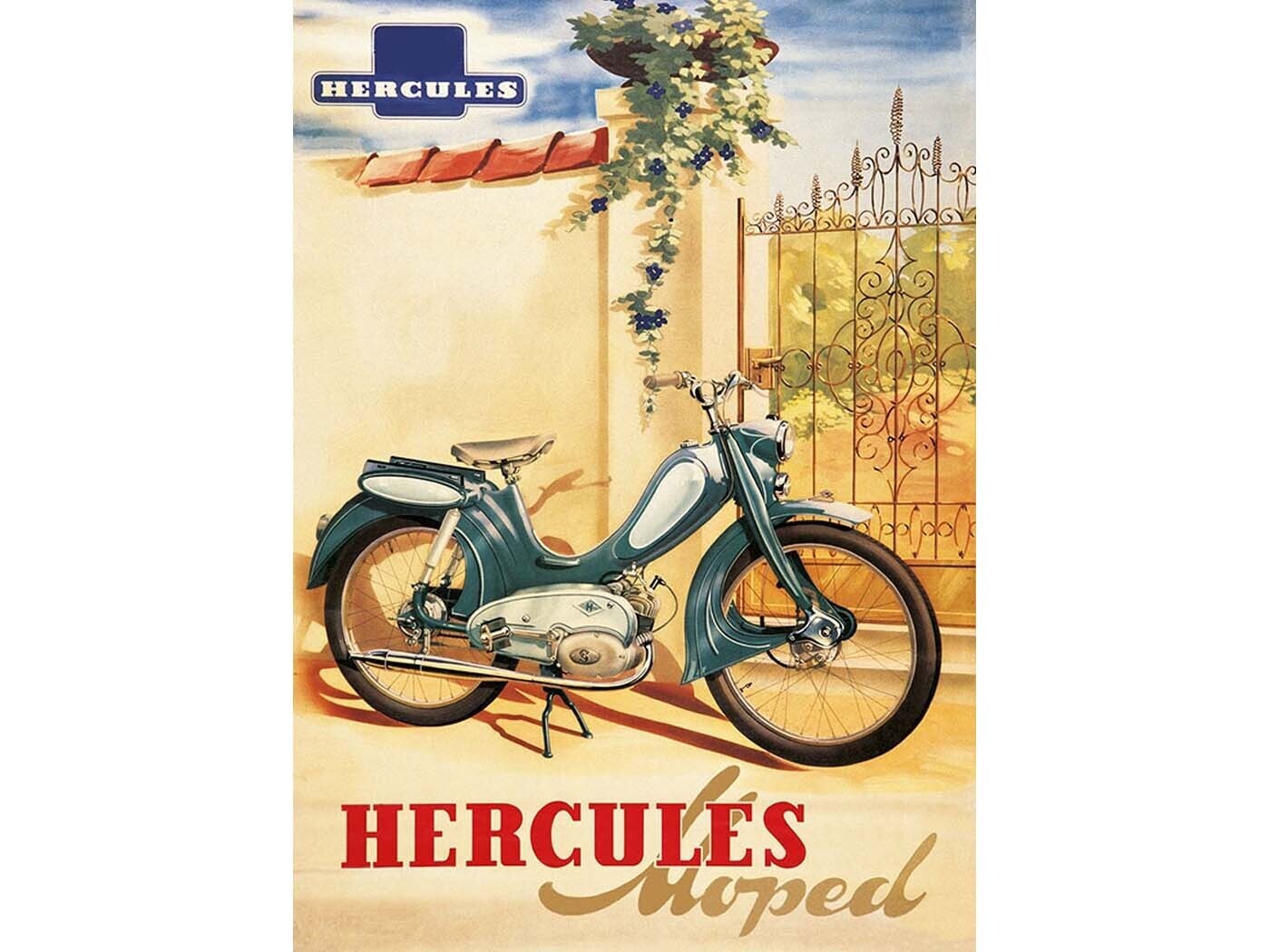 Diverse / Import Reklamní plakát Hercules 42cm 29cm pro Moped typ 217