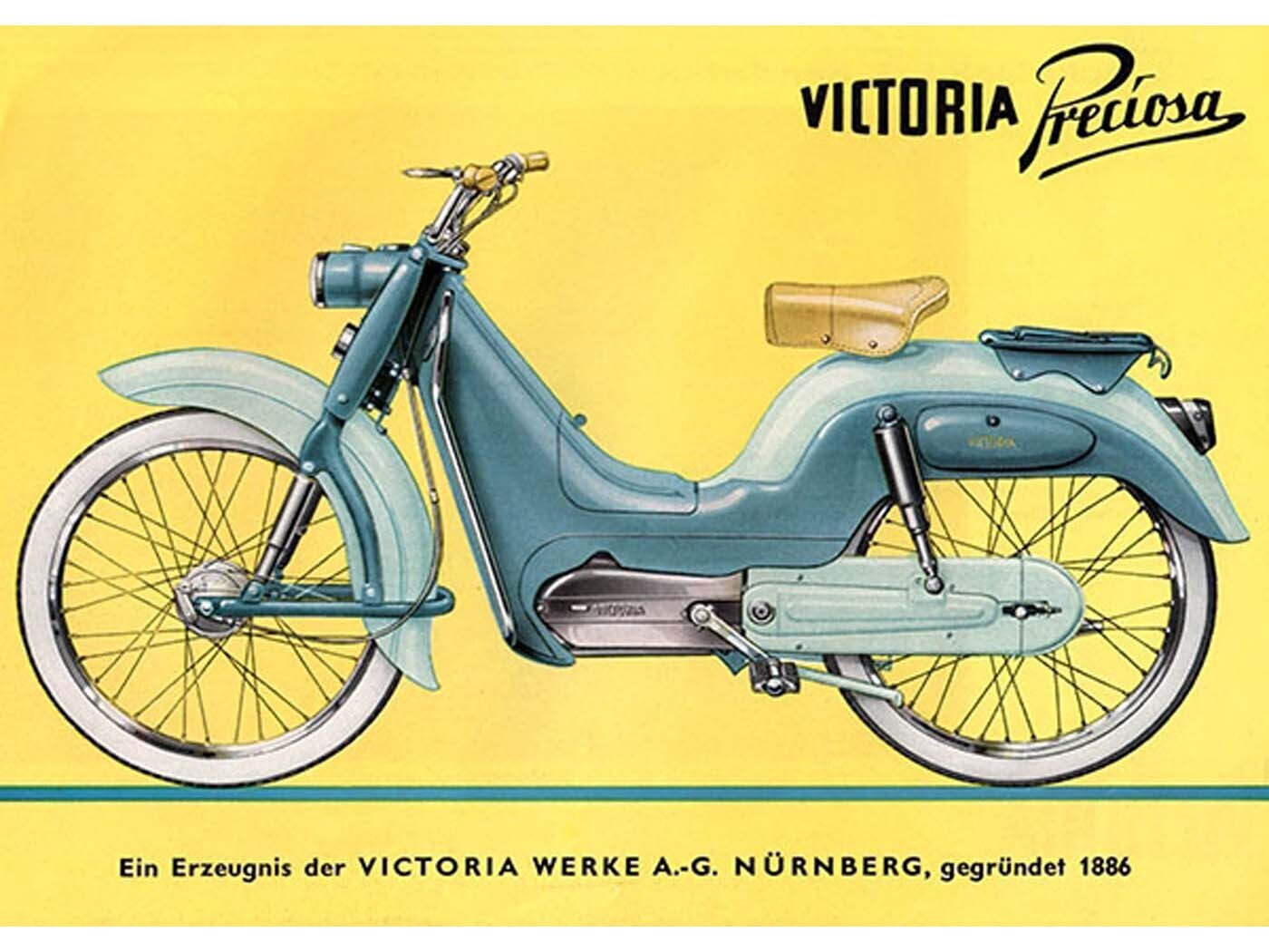 Diverse / Import Reklamní plakát Victoria 29 cm 42 pro Moped Mokick