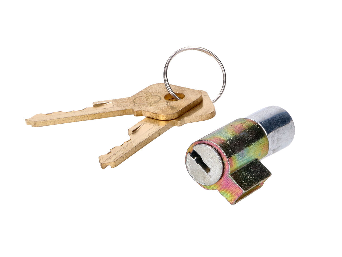 Diverse / Import Kovový zámek sedla se 2 klíči pro Simson, Schwalbe KR 51/1, 51/2