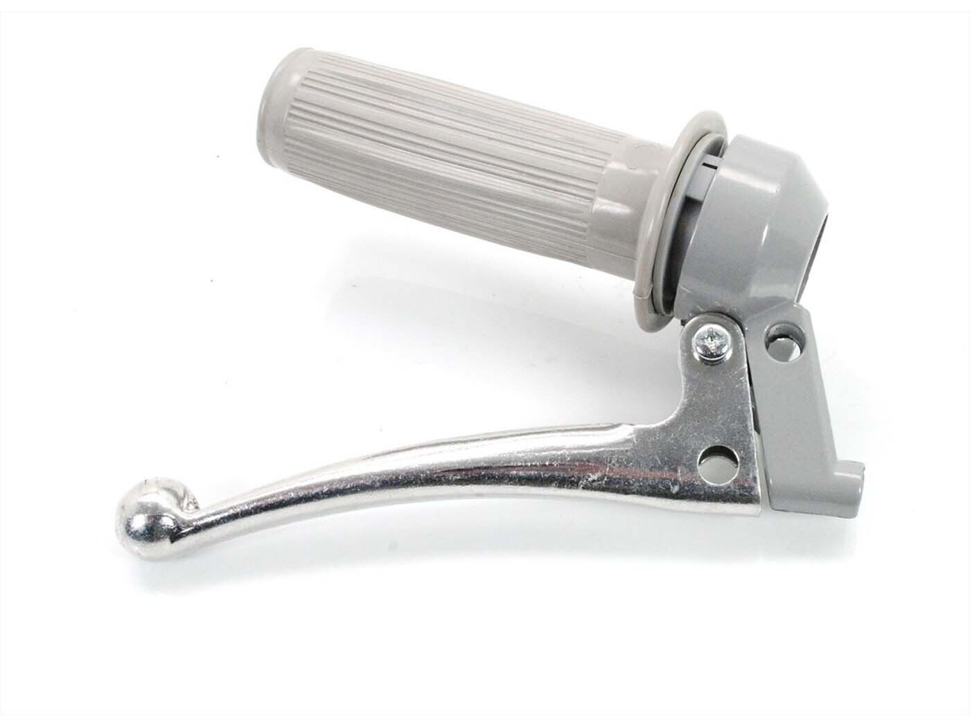 Diverse / Import Plynová rukojeť, šedý hliník, 22 mm 105 mm 28 mm, pro Zündapp, Kreidler, Hercules, Puch, DKW, KTM, moped, moped, mokick