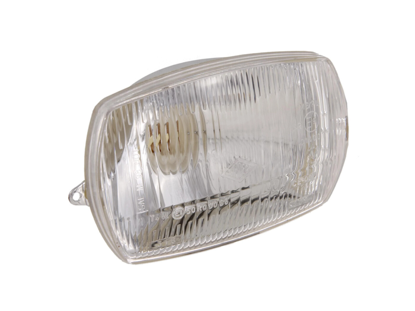 Diverse / Import Hranatý světlomet 90x140 mm s dálkovým světlem a parkovacím světlem pro Vespa 50 Special/Elestart