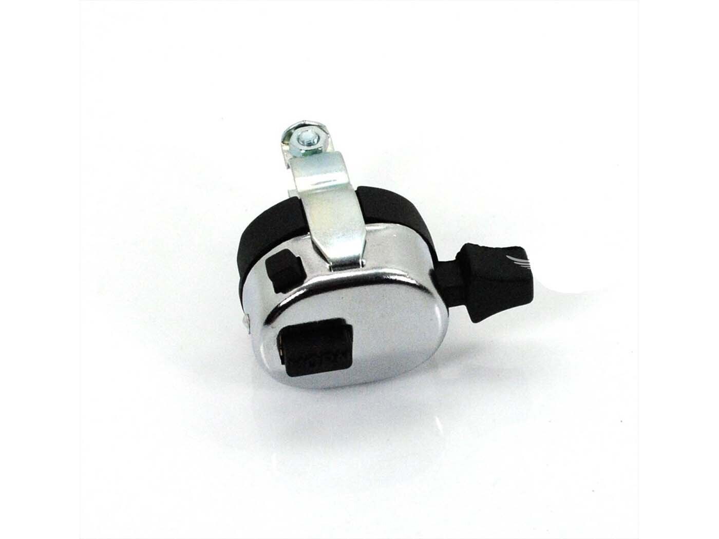 Diverse / Import Plastové pouzdro spínače, matně černé, s chromovanou montážní objímkou, pro Zündapp, Kreidler, Hercules, Puch, DKW, KTM, Rixe, Sachs, Simson