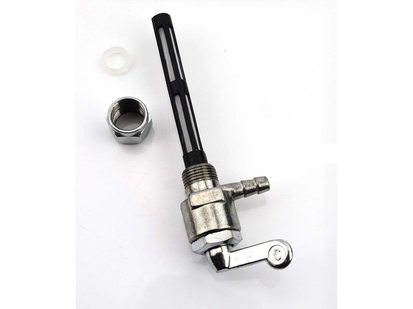 Diverse / Import Palivový kohout kovový černý/stříbrný pro Piaggio Bravo