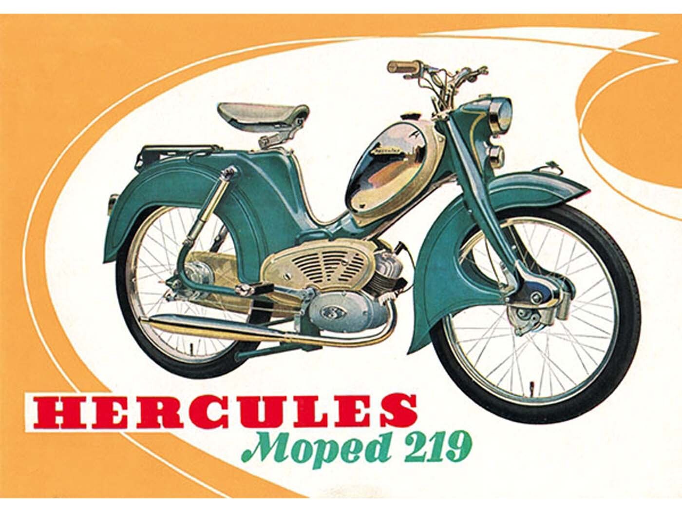 Diverse / Import Reklamní plakát Hercules 29 cm 42 cm pro Moped typ 219
