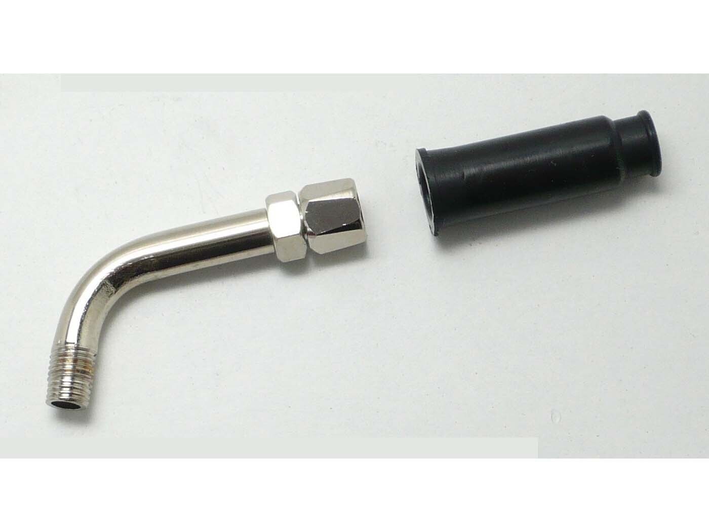 Diverse / Import 40° Kovová odkláněcí trubka s gumovou krytkou pro Del Orto, model karburátoru