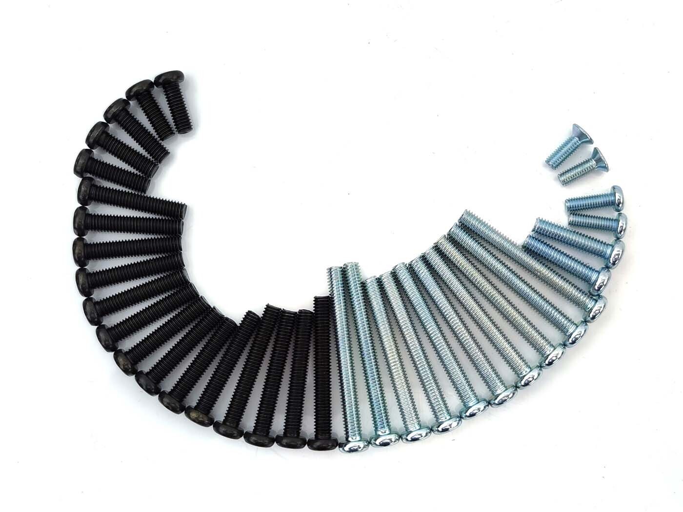 Diverse / Import Sada šroubů ocelová 26dílná černá/stříbrná pro Yamaha DT 50 M, MX, RD MX