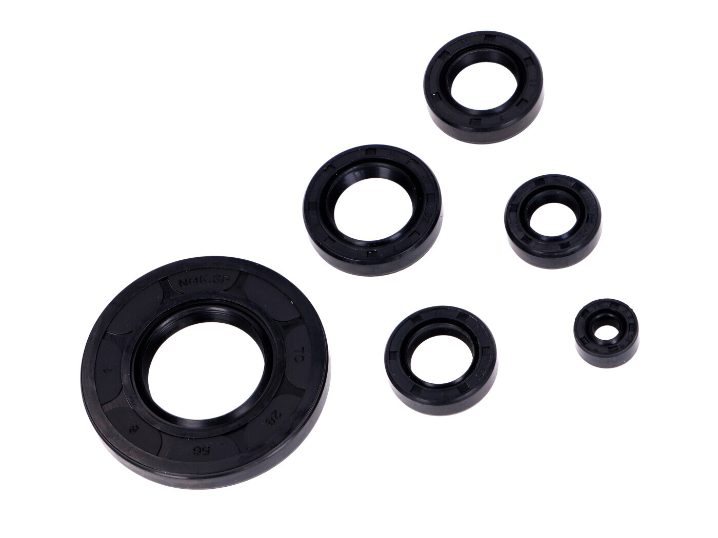 Diverse / Import Sada gufer 5dílná černá pro Honda MT 50, MB 50 Mokick