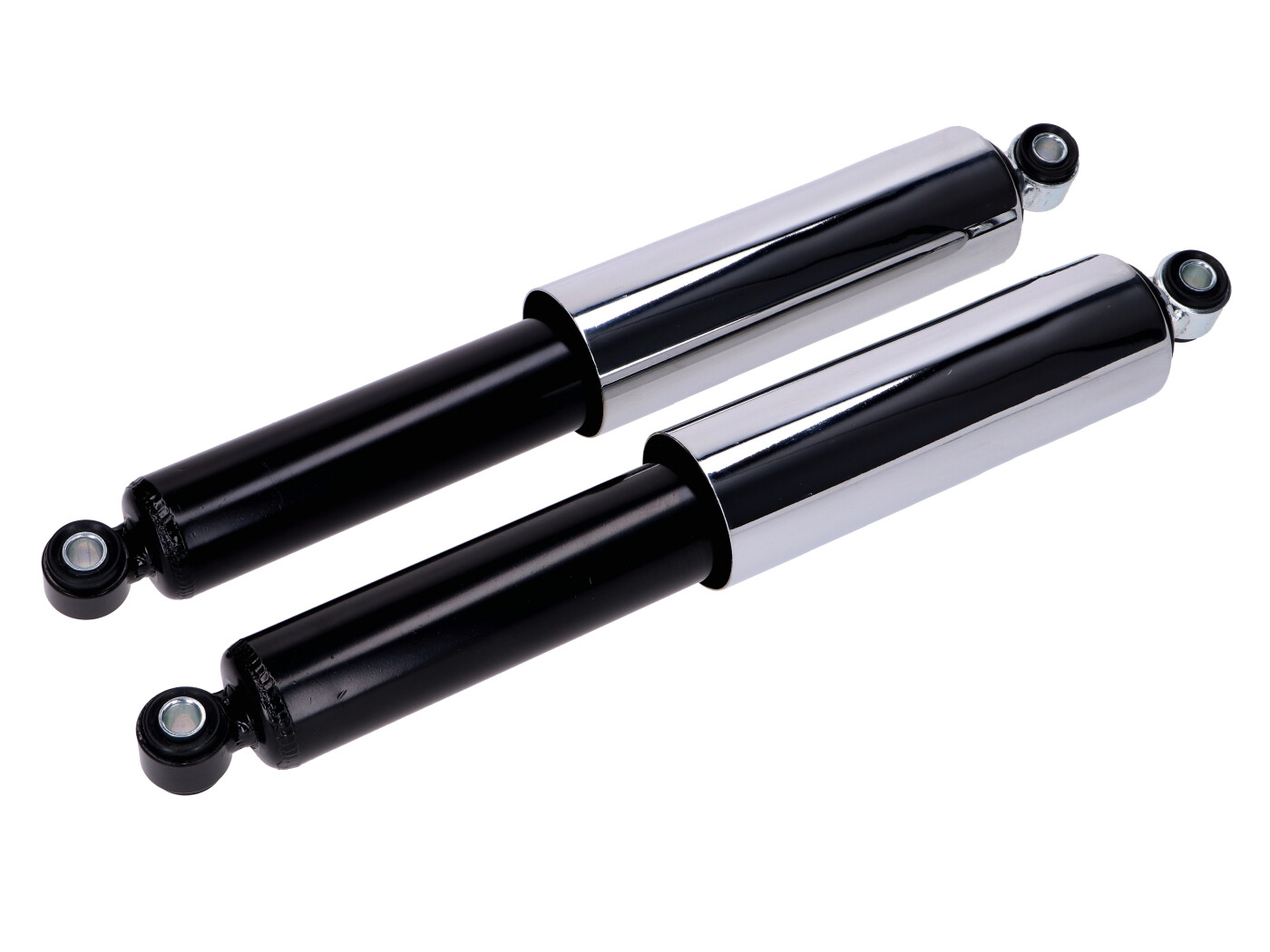 101 Octane Sada tlumičů s chromovým krytem 307 mm pro Simson KR51/2, Schwalbe, Star, Habicht