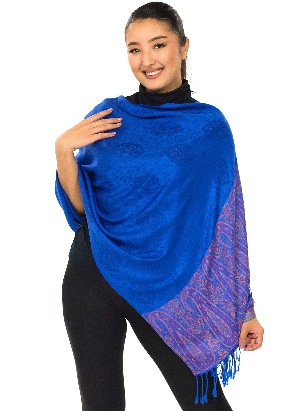 Himalife Šátek pašmína Nepal - královská modrá